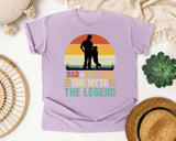 Dad The Man The Myth The Legend Black graphic tee in Orchid