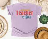 Teacher Vibes graphic tee in Orchid