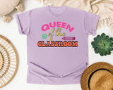 Queen Of The Classroom Retro graphic tee in Orchid