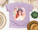 Woman In Uncle Sam Hat graphic tee in Orchid