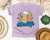 Dad Life Grey graphic tee in Orchid