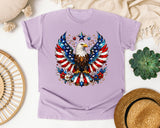 Patriotic Eagle Emblem graphic tee in Orchid
