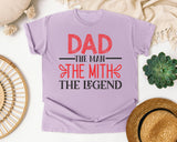 Dad The Man The Myth The Legend Pink 2 graphic tee in Orchid