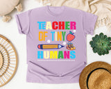 Teacher Of Tiny Humans Pencil graphic tee in Orchid