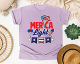 Merica Light graphic tee in Orchid