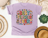 Best Teacher Ever Grey 2 graphic tee in Orchid