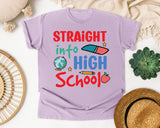 Straight Into High School Eraser graphic tee in Orchid