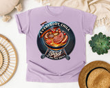 Everybody Chill Dad Is On The Grill Black graphic tee in Orchid