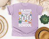 I Blasted Through 100 Days Of School graphic tee in Orchid