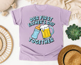Our First Father's Day Together Grey 2 graphic tee in Orchid