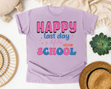 Happy Last Day Of Preschool Sparkle graphic tee in Orchid