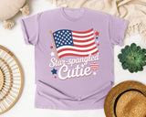 Star Spangled Cutie White 4 graphic tee in Orchid