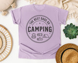 The Best Dads Go Camping Grey graphic tee in Orchid