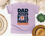 Dad Jokes Fuel Family White 2 graphic tee in Orchid