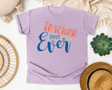 Best Teacher Ever Script graphic tee in Orchid