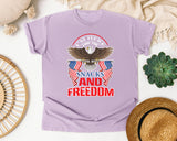 I'm Here For The Snacks And Freedom graphic tee in Orchid