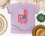 Eagle American Flag Red graphic tee in Orchid