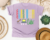 Classroom Cutie Stacked graphic tee in Orchid