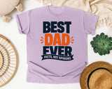 Best Dad Ever Facts Not Opinions Blue graphic tee in Orchid