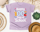 Happy 100th Day Of School Pencil graphic tee in Orchid