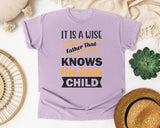 It Is A Wise Father That Knows His Own Child Black graphic tee in Orchid