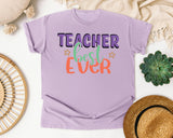 Teacher Best Ever graphic tee in Orchid