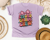 Second Grade Crew graphic tee in Orchid
