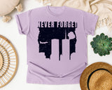 Never Forget White 8 graphic tee in Orchid