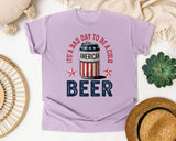 It's A Bad Day To Be A Cold American Beer graphic tee in Orchid