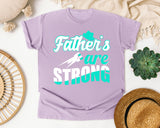 Fathers Are Strong White graphic tee in Orchid