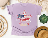 Home Of The Brave graphic tee in Orchid
