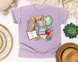 Backpack And Books graphic tee in Orchid
