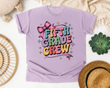 Fifth Grade Crew graphic tee in Orchid