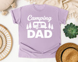 Camping Dad White 2 graphic tee in Orchid