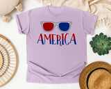 America Grey 4 graphic tee in Orchid