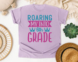 Roaring My Into 6th Grade graphic tee in Orchid