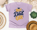 Best Dad Ever Gold graphic tee in Orchid