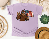 Bigfoot American Flag graphic tee in Orchid
