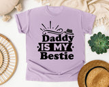 Daddy Is My Bestie Black graphic tee in Orchid