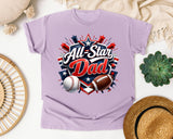 All Star Dad graphic tee in Orchid