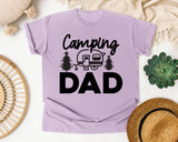 Camping Dad White 3 graphic tee in Orchid