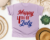 Happy 4th Of July Red graphic tee in Orchid