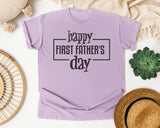 Happy First Father's Day Navy graphic tee in Orchid