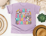 One School Year Later Goose graphic tee in Orchid
