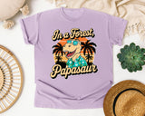 Papasaur graphic tee in Orchid