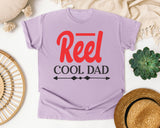 Reel Cool Dad White 3 graphic tee in Orchid