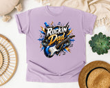 Rockin Dad graphic tee in Orchid