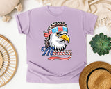 Merica Grey graphic tee in Orchid