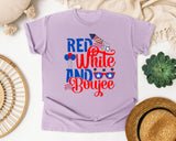 Red White And Boujee graphic tee in Orchid