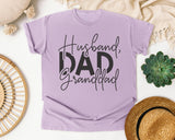 Husband Dad Granddad Brown graphic tee in Orchid
